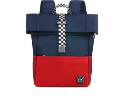 SALE: YLX Original rugzak voor kinderen. Marine blauw & baksteen rood. Gemaakt van gerecycled plastic. Gerecyclede plastic flessen. Eco-vriendelijk. Schooltas - rugzak - meisjes - meiden - jongens - jongen - basisschool
