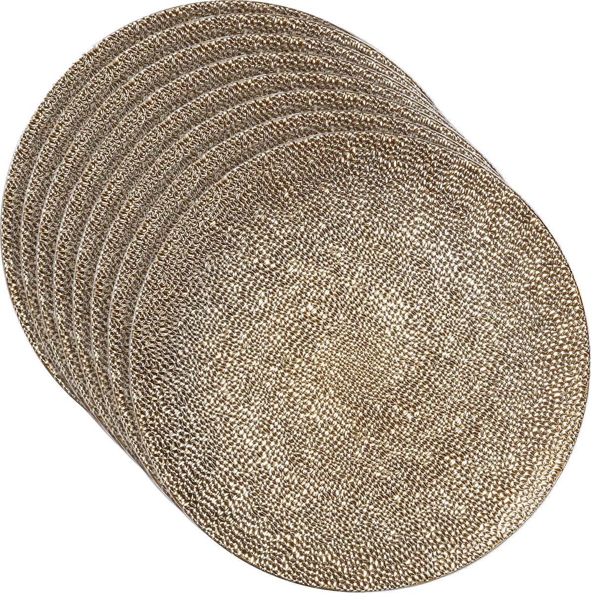 Inge Christmas kaarsbord - 12x stuks - goud - kunststof - 33 cm - onderbord - kaarsen plateau - kerstdecoratie