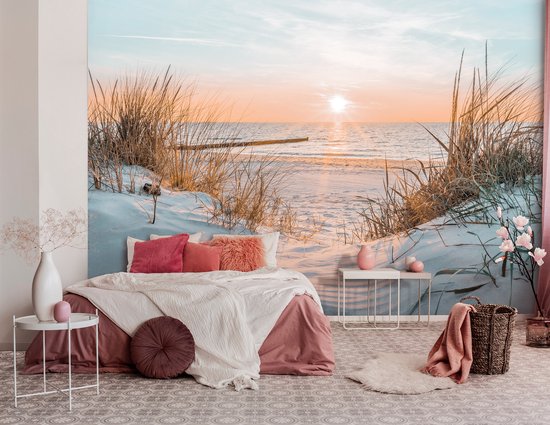 Mural King - Papier peint photo - Dunes - Mer - Plage - Paysage - Papier peint - 460 x 300 cm - Papier peint Papier peint non tissé