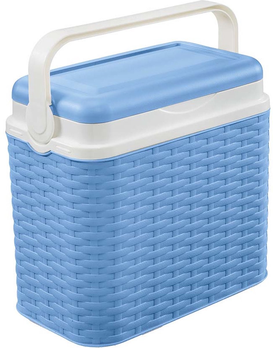 Koelbox Compact Rotan Lichtblauw - Afmeting: 30 x 19 x 28 cm