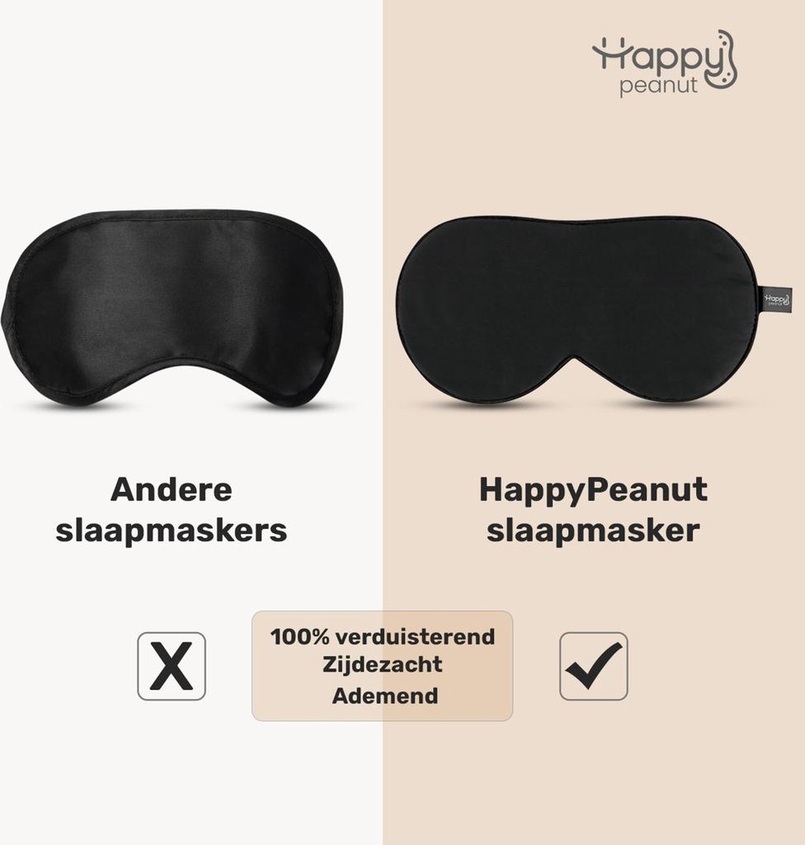 Zijden slaapmasker | Anti-pluis en haarbreuk | CG