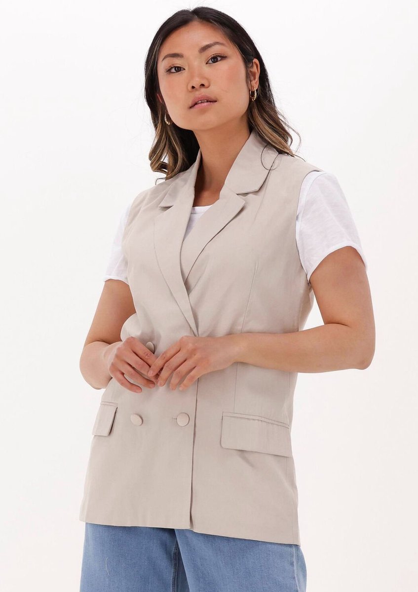 My Essential Wardrobe Diva Waistcoat Blazers Dames - Zand - Maat 40