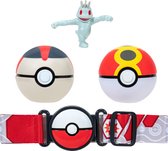 Pokémon Poké Ball Belt Set "Clip 'N' Go" - Repeat Ball, Timer Ball & Machop
