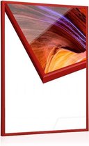 50x70cm Aluminium Wissellijst - 9 mm - type Standard- Mat Rood