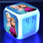 Digitale wekker Frozen - kleurveranderd - nachtlampje