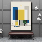 Bauhaus Illustration Poster - 21x30cm Canvas - Multi-color