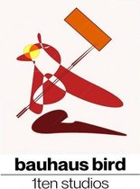 Bauhaus-Inspired Bird 1ten Studios Poster - 70x105cm Canvas - Multi-color