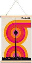 JUNIQE - Posterhanger Vintage Berlijn 69 -40x60 /Kleurrijk