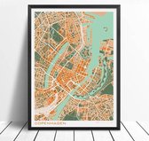 Classic Map Poster Kopenhagen - 40x50cm Canvas - Multi-color