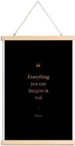 JUNIQE - Posterhanger Gold Everything You Can Imagine Is Real -20x30
