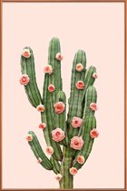 JUNIQE - Poster met kunststof lijst Cactusrozen foto -30x45 /Groen &