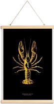 JUNIQE - Posterhanger American Lobster gouden -30x45 /Goud & Zwart