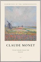 JUNIQE - Poster met kunststof lijst Monet - Tulip Fields near The