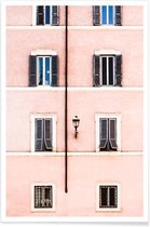 JUNIQE - Poster Pastel Facade -40x60 /Roze