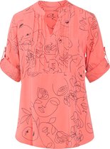 Cassis Dames Cassis - Bedrukte tuniek in tencel - Tuniek - Maat 44