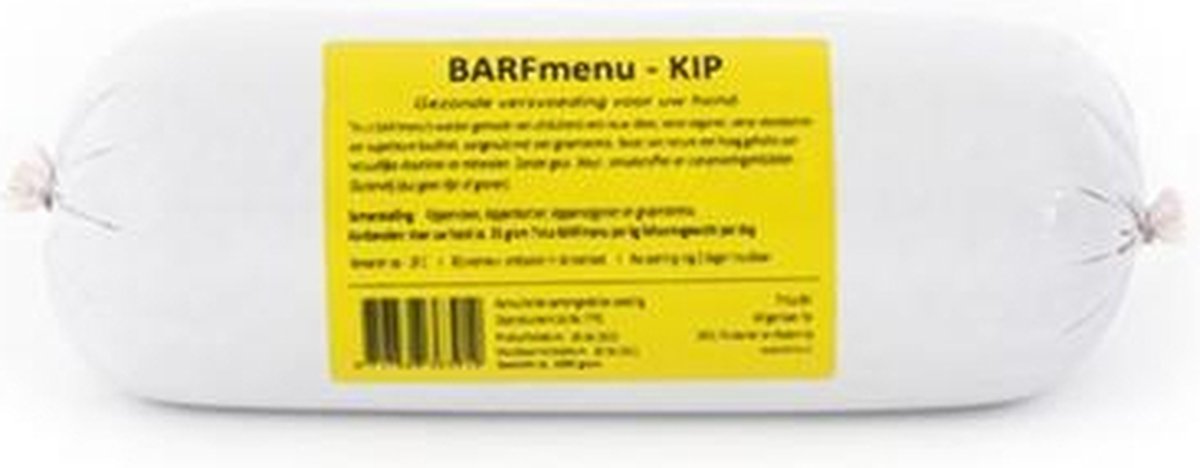 BARFmenu Honden- Kattenvoer - Kip - 250 gram