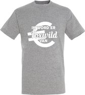 Foxwild Heren t-shirt met euro teken  | Massa is kassa | ik word er foxwild van | tshirt | Grijs