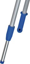 Aluminium telescoopsteel zilver/blauw 200 cm - Schoonmaak accessoires telescoopstelen