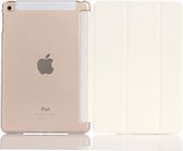 Pure Color Merge horizontale flip lederen hoes voor iPad Mini (2019) / iPad Mini 4, met houder (wit)