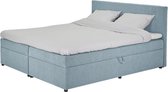 Boxspring Dallas - 90x200 cm - Boxspring met opbergruimte Kleur: lichtblauw