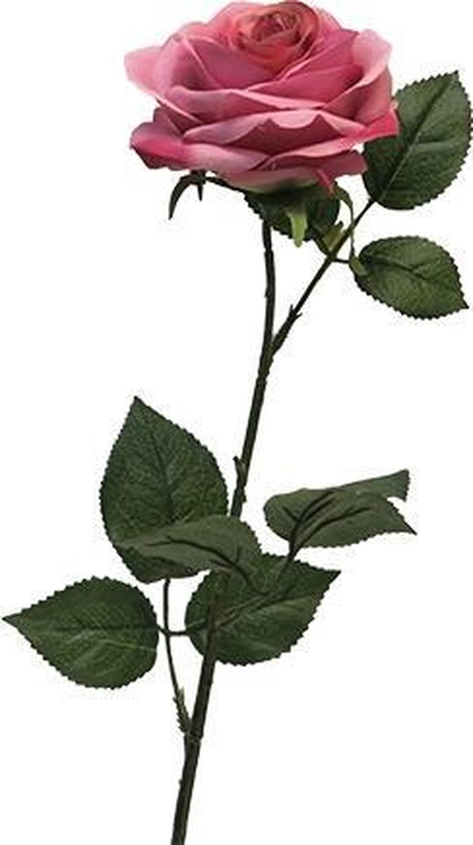 Rosa Dijon dark pink 64 cm kunstbloem Nova Nature