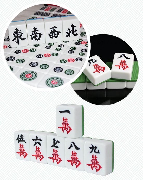 Thumbnail van een extra afbeelding van het spel 38mm XL Top-kwaliteit Mahjong Acryl Majiang Set Tafel Spel Magneten binnen voor automatische schudmachine