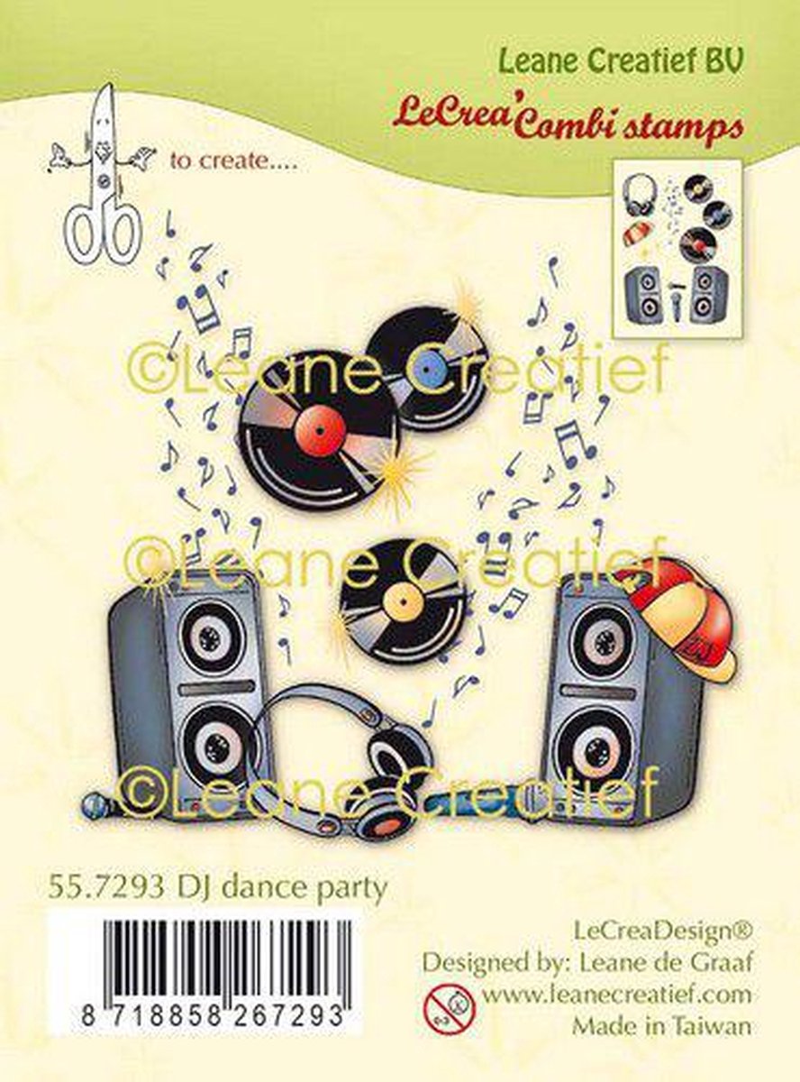 LeCrea - Clear stamp combi DJ dance party 557.293