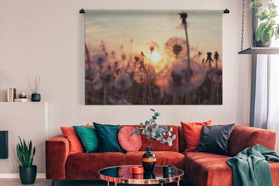 Tapisserie - Pissenlit - Coucher de soleil - Printemps - 180x120 cm - Tapisserie