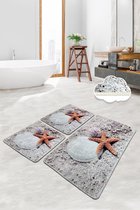 Nerge.be  | STARFISH Badmat Triple Set  | Vivid Color | Badmat Set | antislip | Washable in the Machine | Absorbent badmat