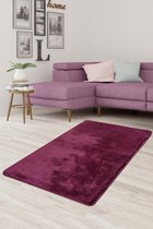 Nerge.be | Milano Purple 80x140 cm | %100 Acrylic - Handmade | Decorative Rug | Antislip | Washable in the Machine | Soft surface