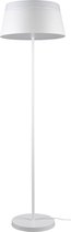 LED Vloerlamp - Nitron Barnaness - E27 Fitting - 3-lichts - Rond - Mat Wit - Aluminium