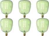 CALEX - LED Lamp 6 Pack - Kiruna Emerald - E27 Fitting - Dimbaar - 4W - Warm Wit 2000K - Groen