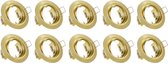 Spot Armatuur 10 Pack - Nitron - GU10 Fitting - Inbouw Rond - Mat Goud Aluminium - Kantelbaar Ø83mm