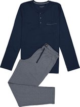 Schiesser heren pyjama - donkerblauw -  Maat: M