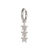 Oorring 3 stars zilver