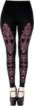 Restyle Legging -S- Monogram Zwart/Bordeaux rood