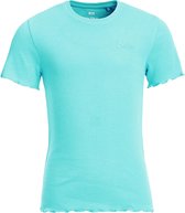 WE Fashion Meisjes slim fit T-shirt met ribstructuur