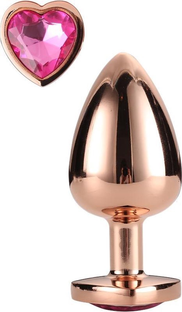 Goedkoopste Dream Toys - Aluminium anaalplug met siersteen Small Gleaming Love - Goud