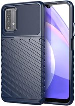 Xiaomi Redmi 9T Thunder Series Hoesje Back Cover TPU Blauw