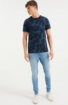 WE Fashion Heren slim fit T-shirt met dessin