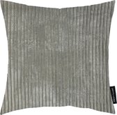 Lucy’s Living Luxe sierkussenhoes Velvet RIB grijs - 40 x 40 cm - polyester - wonen - interieur - woonaccessoires