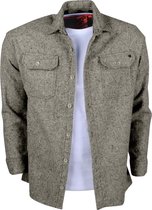 New Republic - Heren Overhemd - Overshirt - Flanel - Antraciet