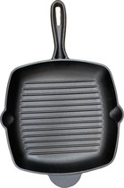 Gietijzeren skillet grillpan vierkant - 29 cm - Preseasoned