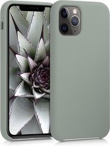 kwmobile telefoonhoesje geschikt voor Apple iPhone 11 Pro - Hoesje met siliconen coating - Smartphone case in grijsgroen