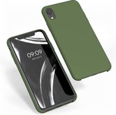 kwmobile telefoonhoesje voor Apple iPhone XR - Hoesje met siliconen coating - Smartphone case in grasgroen
