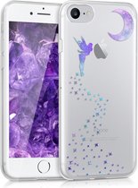 kwmobile telefoonhoesje voor Apple iPhone 7 / 8 / SE (2020) - Hoesje voor smartphone in paars / mintgroen / transparant - Fee design