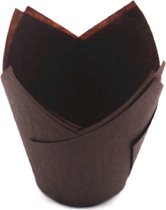 50 stks / set tulp vorm olie hittebestendige cake paper cup (koffie)