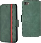 Voor iPhone SE 2020 & 8 & 7 Retro Frosted Oil Side Horizontal Flip Case met houder & kaartsleuven (groen)