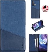 Voor Vivo Z6 MUXMA MX109 Horizontale flip lederen tas met houder & kaartsleuf & portemonnee (blauw)