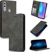 Retro Skin Feel Business Magnetische horizontale flip lederen case voor Huawei Honor 10 Lite / Honor 20 Lite / Honor 10i / Honor 20i (donkergrijs)